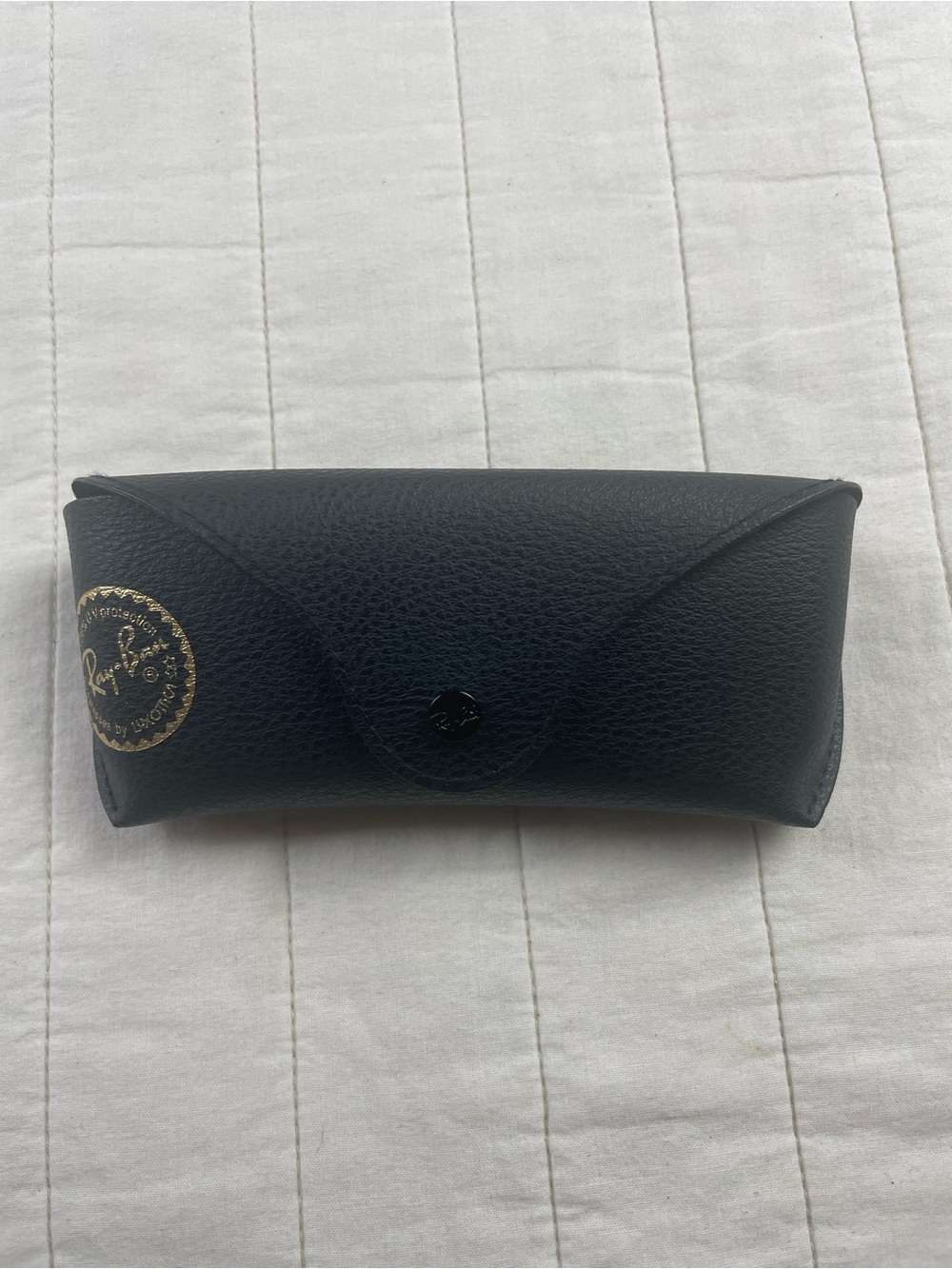 Ray-Ban Black Sunglasses Case with Gold Logo